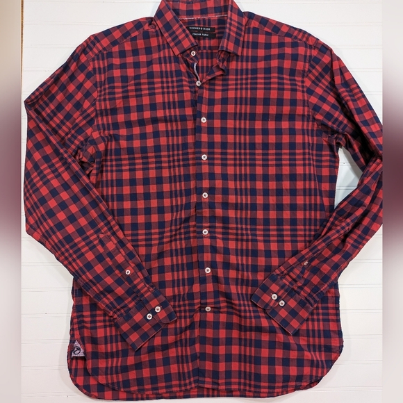 hammermade Other - Hammermade Red Plaid Cotton Button Down Shirt